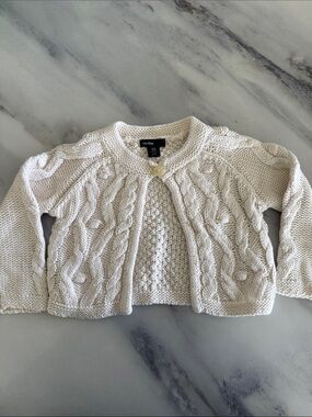 BabyGap Cream Cable Knit Cardigan -  size 12/18 months